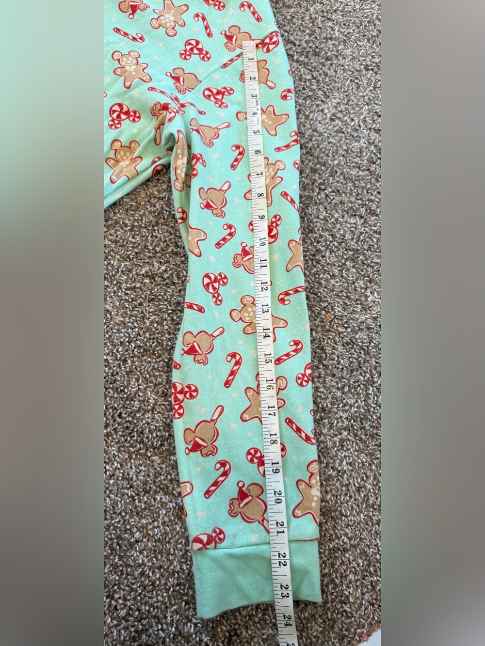 Disney Mickey Bars Mouse Holiday Gingerbread Hooded Romper Pajamas Adult Large - Picture 2 of 6